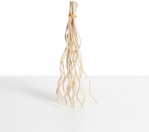 Natural Rattan Reed Diffuser Sticks - Wavy Aromatherapy Refills - Set of 10