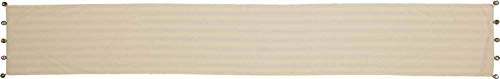 Sleigh Bells Ring Ticking Stripe Farmhouse Christmas Table Runner 90" - Red & Cream with Bells