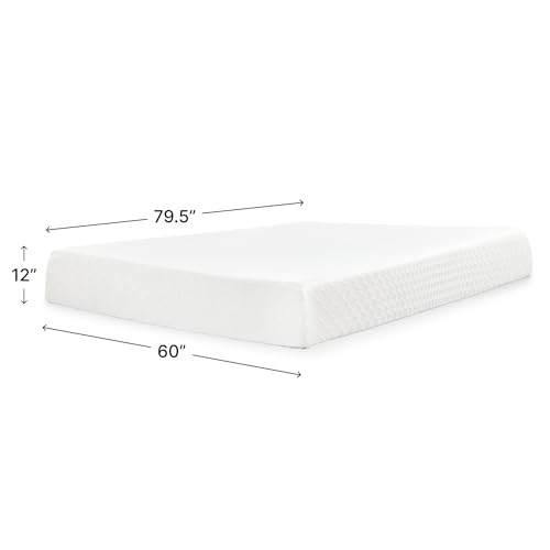 Signature Design by Ashley Chime 12 Memory Foam Mattress, Ultra Plush Contouring Support, Thick Memory Foam for Pressure Relief, Mattress in a Box, Queen Size