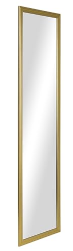 49.6" Gold Rectangle Full-Length Wall Mirror - Vertical or Horizontal Hanging