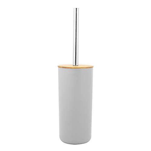Gray 6-Piece Bathroom Accessories Set with Soap Dish Toothbrush Holder Rinse Cup Lotion Bottle Trash Can Toilet Brush