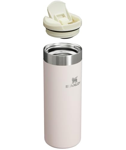 Stanley AeroLight Transit Bottle 16 oz | Locking Drink Through Lid | Leak Resistant Water Bottle or Coffee Travel Mug | Lightweight Insulated Stainless Steel | BPA-Free | Rose Quartz