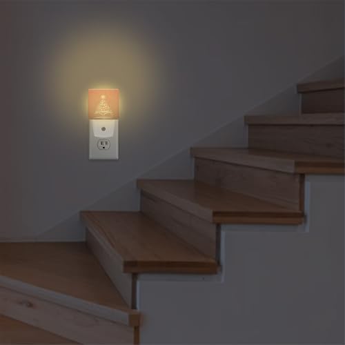 Christmas Tree Plug-in Night Light with Dusk to Dawn Sensor - Warm Kids Bedroom Decor