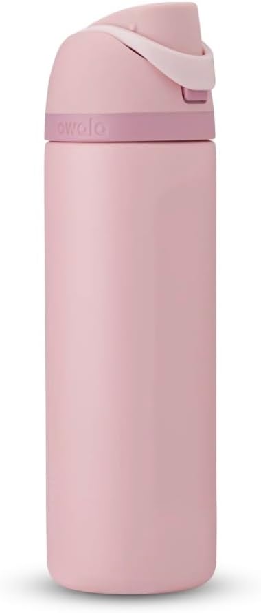 Owala Stainless Steel Water Bottle - 24 Oz, Rose Quartz Pink | Durable Flip-Top Lid