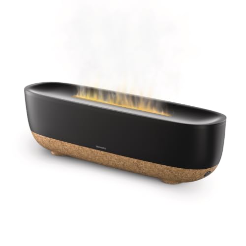 Homedics Fireside Ultrasonic Cool Mist Humidifier with Flame Effect - Black