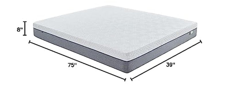 Novilla Bliss Green Tea Memory Foam Twin Mattress, Twin Mattress 10 Inch for Kids for Refreshing Sleep with Cool-Touch Nylon Cover, Zone Support & Pain Relief with CertiPUR-US Certified Foams