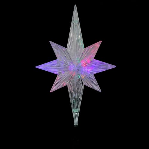 Lighted LED Color Changing Christmas Tree Topper - Star, Multi Lights, 11 Inches