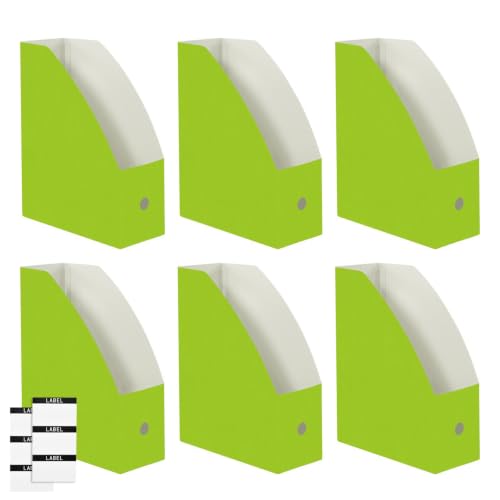 STAYTOP Lime Green Magazine File Holder 3 Pack Desk Organizer Storage for Documents