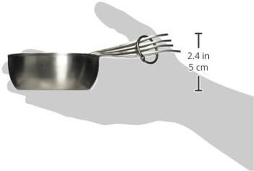 Amco Advanced Performance Measuring Cups - Heavy-Gauge Stainless Steel, Ergonomic Design | Set of 4, Dishwasher Safe
