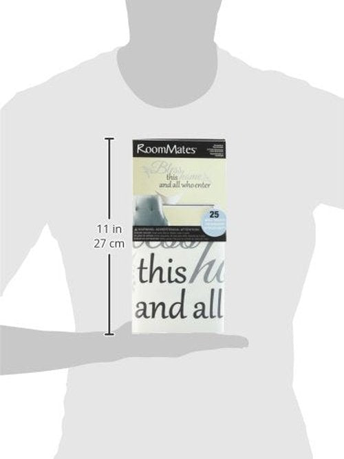 RoomMates RMK2179SCS Bless This Home Quote Peel and Stick Wall Decals