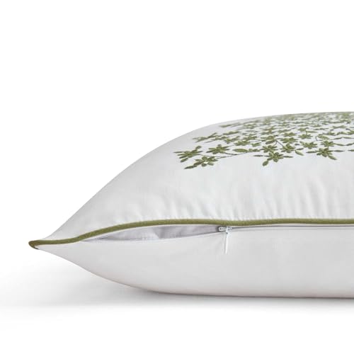 Holiday Tree Green Cotton Decorative Throw Pillow 20x20