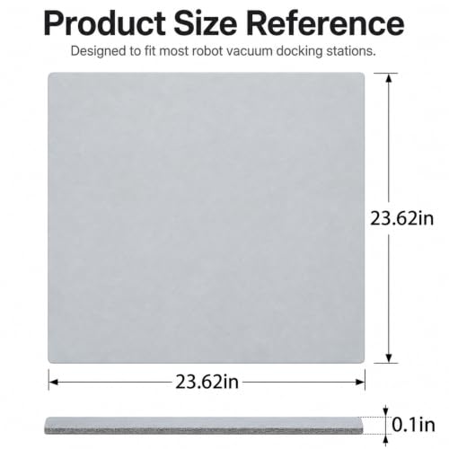 Light Gray Waterproof Carpet Mat for Roborock, Dreame & Vacuum Cleaners
