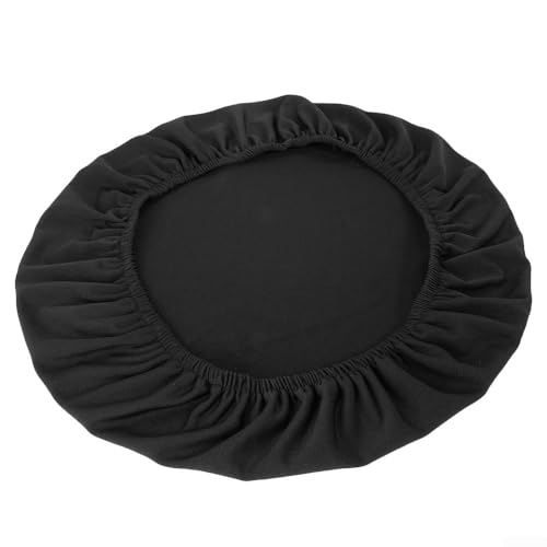 Removable Chair Seat Cover Elastic Spandex Fit Square Round Oblong Cushions Black