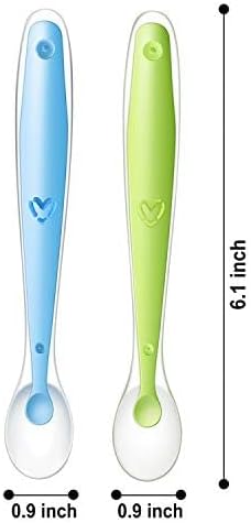 PandaEar Baby Silicone Soft Spoons - Gum-Friendly Training Feeding Set for Infants | BPA Free 6 Pack
