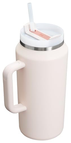 STANLEY Quencher H2.0 Tumbler with Handle & Straw 64 oz | Flowstate 3-Position Lid | Large Capacity for Travel & Sports | Insulated Stainless Steel Cup | BPA-Free | Rose Quartz 2.0