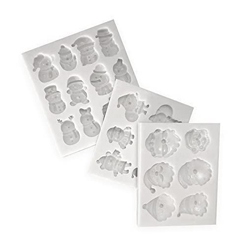 Christmas Elk & Snowman Silicone Mold for Cake Fondant Cookies Soap - Holiday Decor