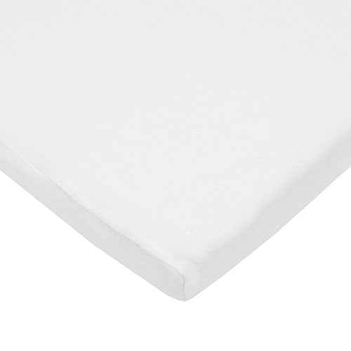 American Baby Company 100% Natural Cotton Fitted Cradle/Bassinet Sheet 36" x 18" - Soft, Breathable & Hypoallergenic Bed Sheet, White, Neutral for Boys & Girls