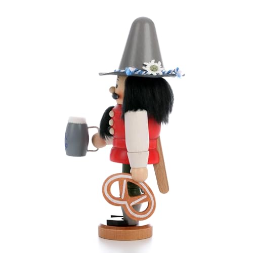 German Christmas Nutcracker Bavarian Glazed 17.5cm Handcrafted Holiday Decor