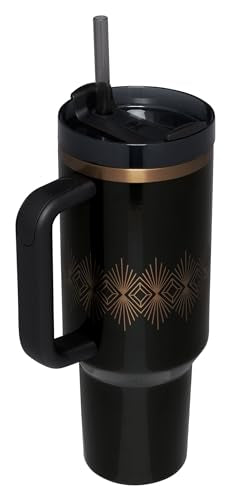 Stanley Quencher H2.O FlowState™ Tumbler 40 oz Black Gloss Deco