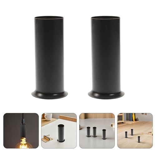 8pcs Black Metal Candle Sleeve Covers for Lamp Bases and Sockets