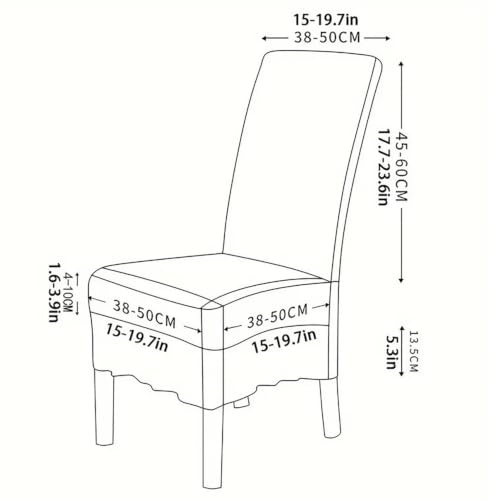 Pink American Style Suede Dining Chair Cover with Skirt Full Coverage