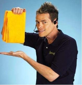 Original Shamwow - Super Absorbent Multi-Purpose Cleaning Shammy Chamois Towel Cloth - Holds 10X its Weight in Liquid - Machine Washable - Will Not Scratch (8 Pack, Orange)
