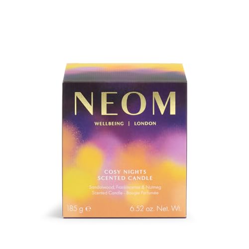 NEOM Cosy Nights 1 Wick Candle - Sandalwood, Frankincense & Nutmeg, Natural Fragrance