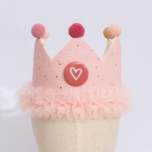 Reusable Fabric Birthday Crown for Girls with Changeable Numbers