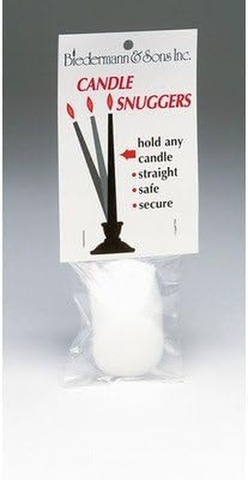Biedermann & Sons Foam Taper Candle Snuggers - 16 Reusable Inserts for 1.5 Inch Candles | Secure Fit in Holders