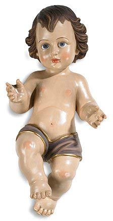 Infant Jesus Nativity Statue - Resin Baby Jesus for Stable Scene - 16.75 Inches