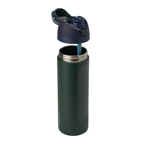Owala FreeSip Insulated Stainless Steel Water Bottle with Straw, BPA-Free Sports Water Bottle, Great for Travel, 24 Oz, Lost Signal