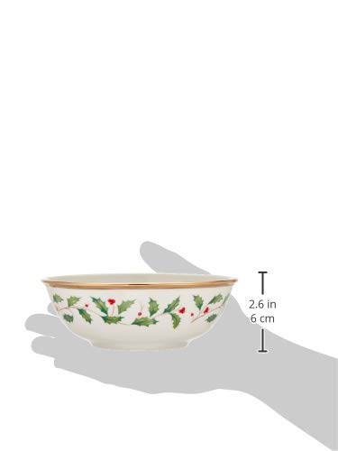 Lenox Holiday Place Setting Bowl - 24K Gold Rim, Red & Green, Variation: Place Setting Bowl