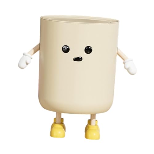 12 L Standing Waterproof Trash Can with Lid - Modern Waste Bin for Home & Entryway