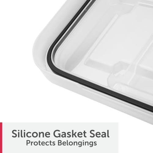 34 Quart Waterproof Storage Bin with Silicone Seal and Durable Latches