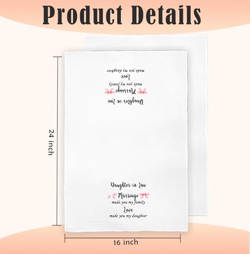 Mom Daughter-in-Law Gifts Kitchen Towels Decorative 16x24 Inches - Mother’s Day Birthday Gift