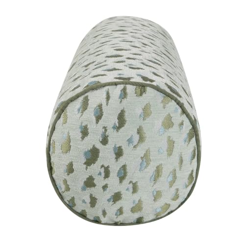 Green Leopard Woven Decorative Throw Pillow 8x20 Inches