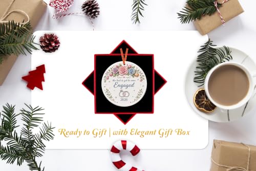 Engagement Gift Ornament for Couples Double Sided Ceramic 2026 Keepsake