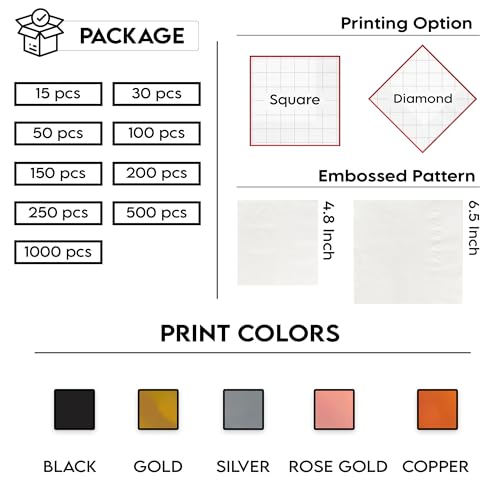 Personalized 50th Birthday Napkins - Custom Photo Cocktail Party Supplies - Birthday Napkin 5