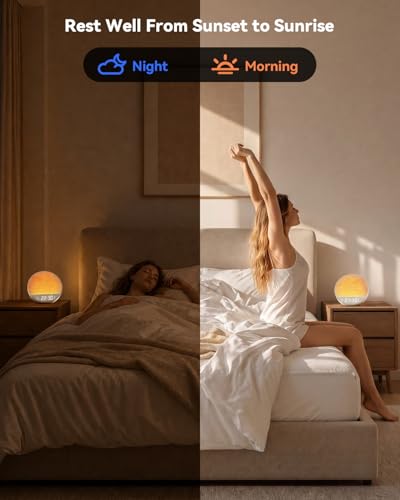 Sunrise Alarm Clock with Sound Machine Bluetooth Speaker Remote Putty