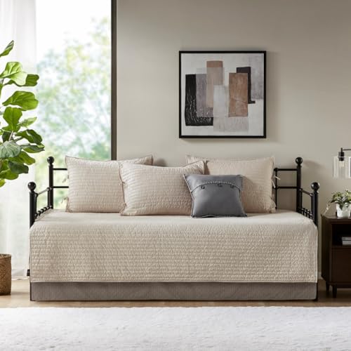 Reversible 6-Piece Twin Daybed Cover Set with Shams & Pillow Rustic Cabin Style