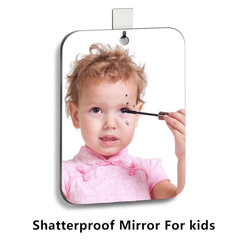 11x8 Inch Shatterproof Shower Mirror for Shaving and Makeup - Wall-Mounted, Portable