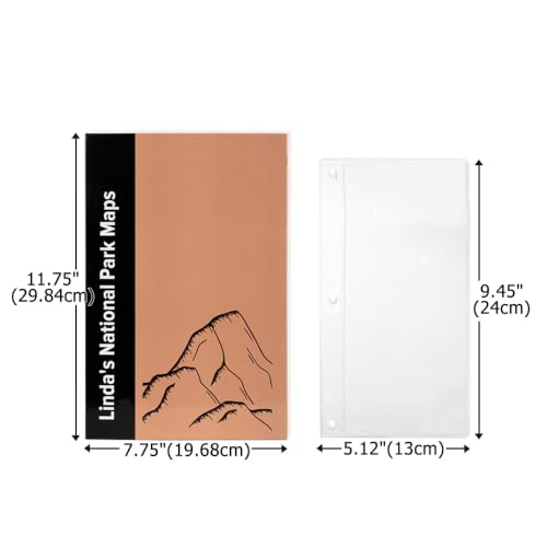 Personalized National Park Map Binder with Custom Cover and Refill Pages