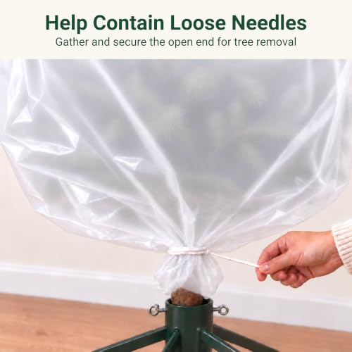 VICMORE Christmas Tree Disposal Bag White 9x6 Ft 2 Mil for Post-Holiday Cleanup