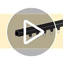 Black Ceiling Curtain Track 12FT Room Divider Aluminum Heavy Duty Splicing - Black / 12FT