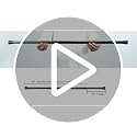 Adjustable Tension Curtain Rod 28-48 Inch Black Stainless Steel No Drill