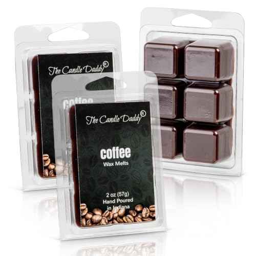 Coffee Wax Melts - Paraffin & Soy Blend Scented Cubes for Wax Warmers - 3 Pack Bundle