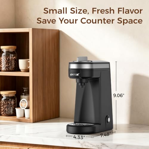 CHULUX Single Serve Coffee Maker Black - Fast Heating & Compact Design