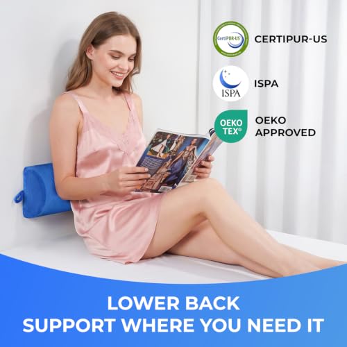 Knee Pillow for Back Sleepers - Memory Foam Leg Support for Pain Relief