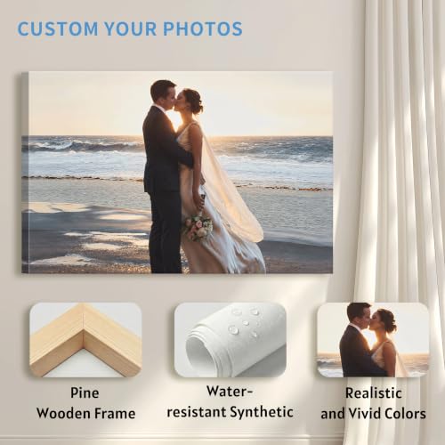 8x16 Custom Canvas Wall Art Prints with Your Photos - Ship Next Day