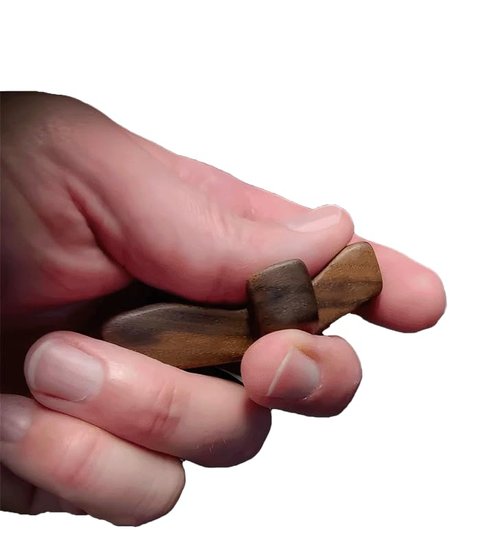 KyooteLfv Wooden Cross Fidget - Cross My Heart, Walnut Pocket Crosses for Anxiety Relief & Prayer, Encouragement Christian Gift for Adults/Kids (10 PCS)